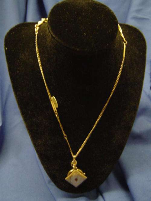 Vintage Rose Gold Plated fob chain