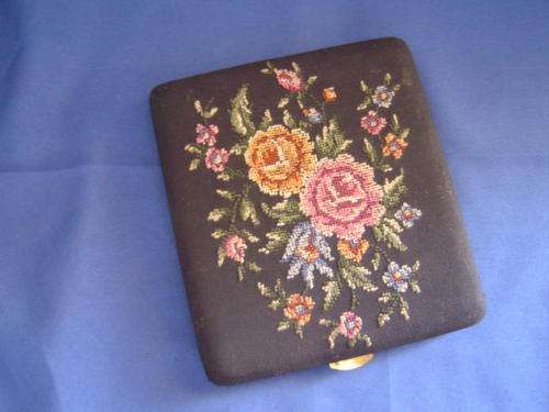 Very smart embroidery covered cigarette case