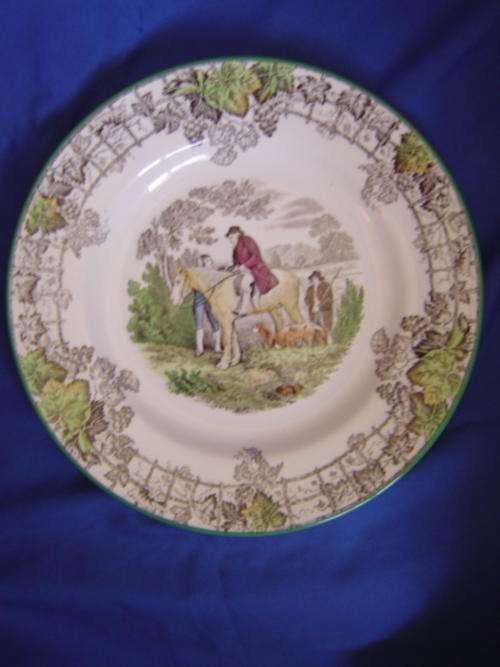 Copeland Spode Byron Plate Horse Hunting scene