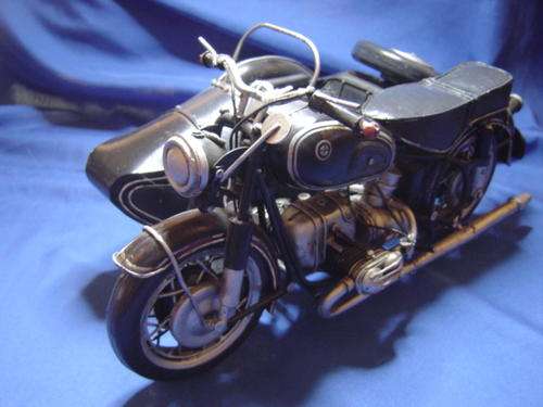 Motorbike with Sidecar Tin Toy