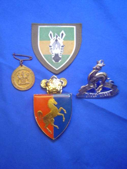 Military items badges pips medal