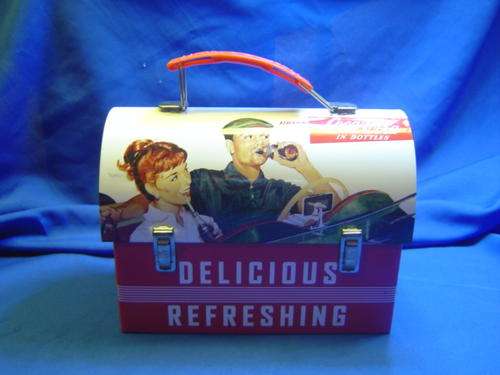 1950's Style Coca Cola tin lunch box hand bag pencil case or bar item