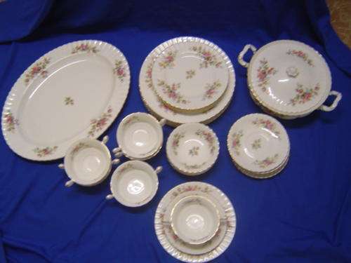 Royal Albert "moss rose" dinner service