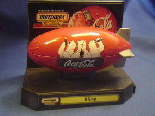 Coca Cola Coke Matchbox collectables Blimp Airship like Zepplin mint on stand