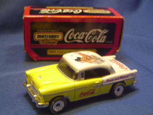 Matchbox collectables coca cola 1955 Chevy Bel Air Hardtop with box