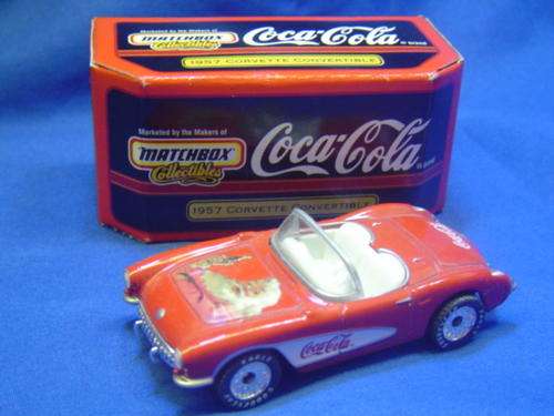 Matchbox collectables coca cola 1957 corvette convertible Hardtop with box