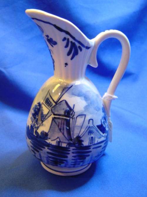 Delft Holland Windmill Jug Blue And White