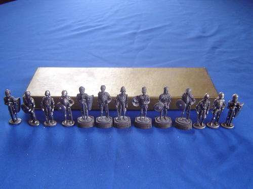 Knights in Armour like lead toy soldier