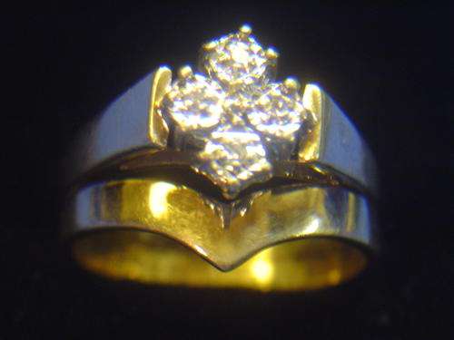 9ct Gold and diamond wedding set