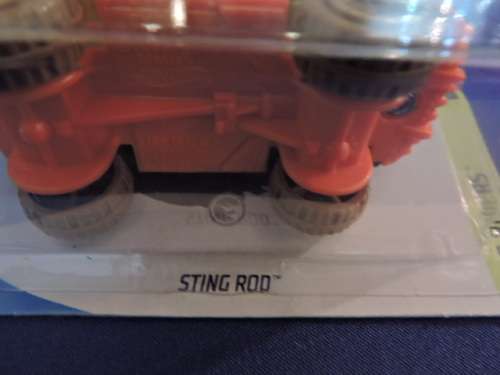 Hot Wheels STING ROD Treasure Hunt with HW Flame on car & card..