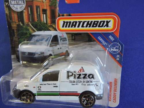 Matchbox VW VOLKSWAGEN Caddy Pizza delivery Like Hot Wheels.