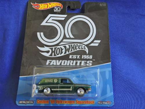 Hot Wheels Volkswagen VW Custom Squareback 50th Anneversary Real Riders (Green)