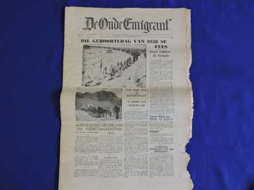Vintage Tabloid De Oude Emigrant Newspaper (Issue 1-4) Voortrekker Africana.BOERE KOERANT