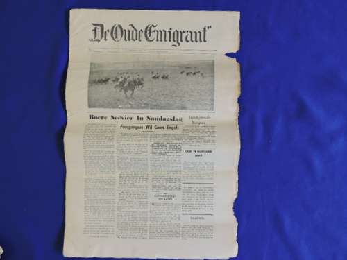 Vintage Tabloid De Oude Emigrant Newspaper (Issue 1-4) Voortrekker Africana.BOERE KOERANT