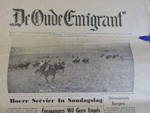Vintage Tabloid De Oude Emigrant Newspaper (Issue 1-4) Voortrekker Africana.BOERE KOERANT