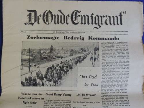 Vintage Tabloid De Oude Emigrant Newspaper (Issue 1-4) Voortrekker Africana.BOERE KOERANT