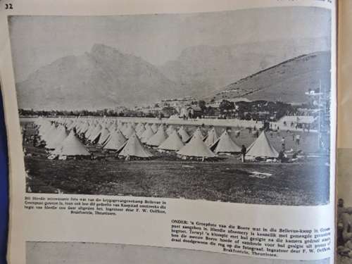 Vintage HUISGENOOT Boere Oorlog Krygsgevangenes Boer War POW and Ox wagon article -True Africana