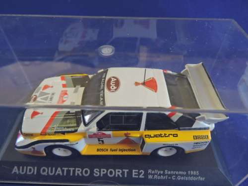AUDI Quattro Sport E2  Geistdorfer and Rohrl  Sanremo racing 1985 rally 1:43..
