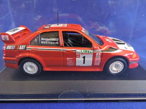 Mitsubishi Lancer EVO V1 Makinen and Mannisenmaki New Zealand racing 1999 rally 1:43.Like Dinky