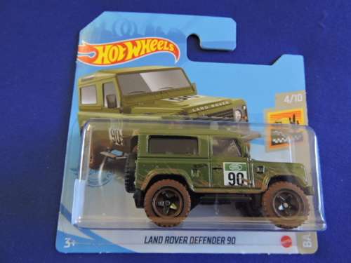 Hot Wheels Land Rover Defender 90 ( Green with mud ) Short Card # BAKKIE BONANZA #.......