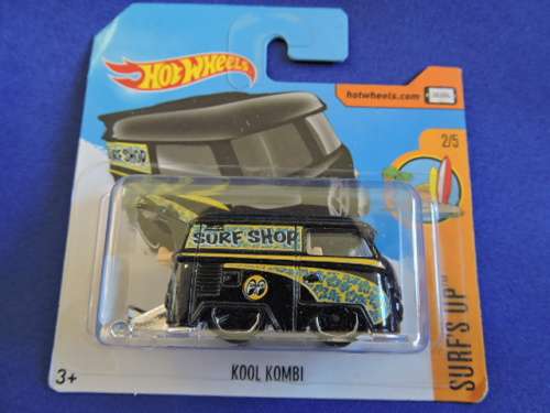 Hot Wheels Volkswagen VW Kool Kombi ( Surf shop black ) Short Card.....