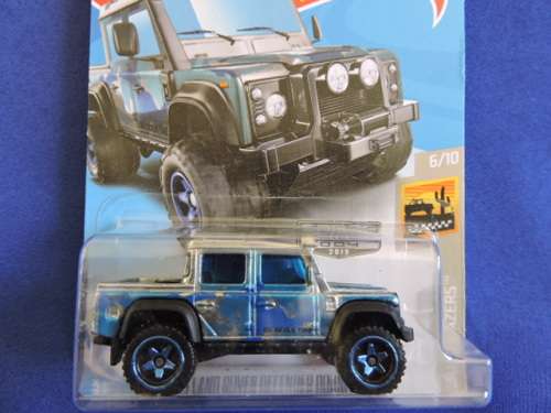 Hot Wheels Land Rover Defender 110 Double Cab ( Zamac Blue Silver Camo)  # BAKKIE BONANZA #........