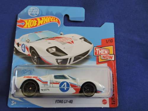 Hot Wheels FORD GT 40 ( White #4 )  #  HW BLOW OUT SALE  #