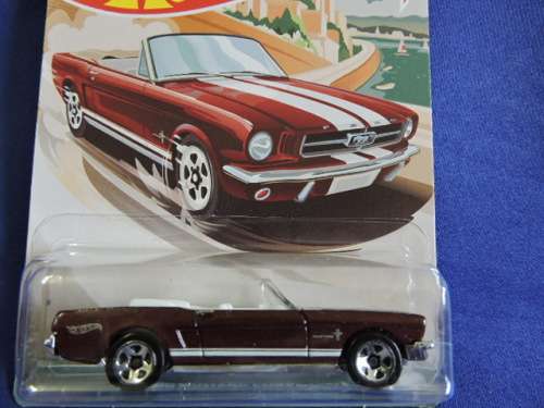 Hot Wheels FORD Mustang Convertable ( Maroon with white stripe ) # HW BLOW OUT SALE #