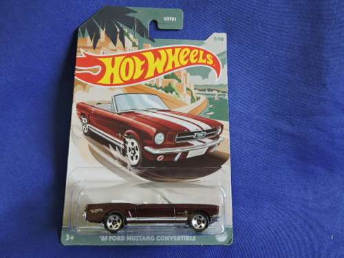 Hot Wheels FORD Mustang Convertable ( Maroon with white stripe ) # HW BLOW OUT SALE #