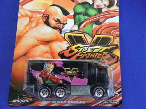 Hot Wheels HIWAY HAULER 5/5 ( Capcom STREET FIGHTER ) with real rider tyres .......
