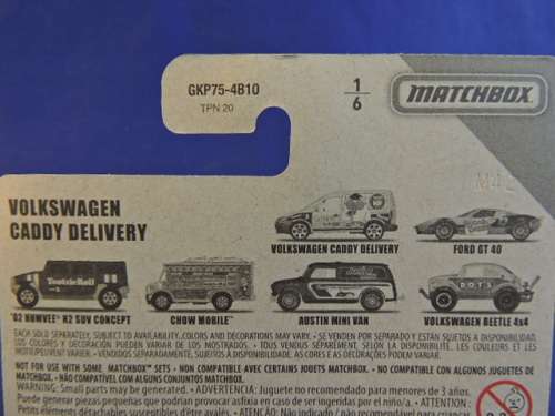 Matchbox VOLKSWAGEN VW CADDY Delivery ( TOOTSIE Roll and Pop ) Like Hot Wheels....