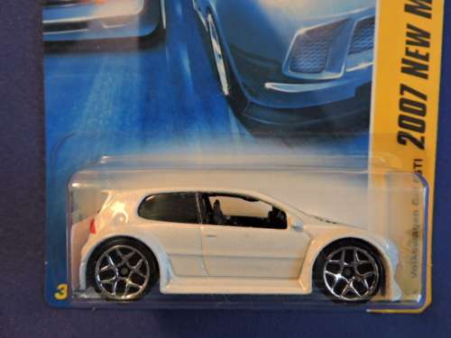 Hot Wheels Volkswagen VW GOLF GTi ( White ) Long Card....