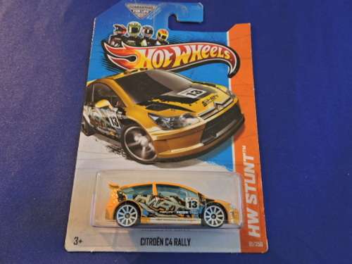 Hot Wheels CITROEN C4 RALLY ( Yellow #13 ) Long Card......