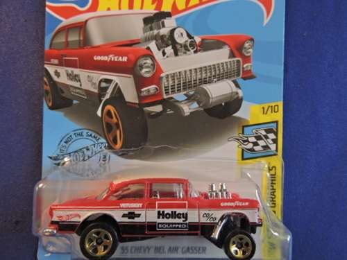 Hot Wheels 55 CHEVY CHEVROLET BEL AIR ( GASSER ) # BLOW OUT CHEVY SALE # .