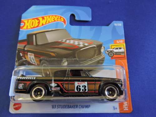 Hot Wheels 63 STUDEBAKER CHAMP Pick up  Bakkie ( Black 63 )  Like Ford
