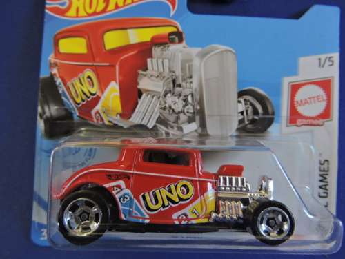 Hot Wheels 32 FORD Hot Rod ( UNO Red ) Short Card