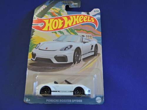 Hot Wheels PORSCHE BOXTER SPYDER ( White ) Long Card