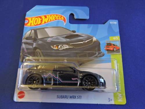 Hot Wheels SUBARU WRX STi ( Black ) Short Card .