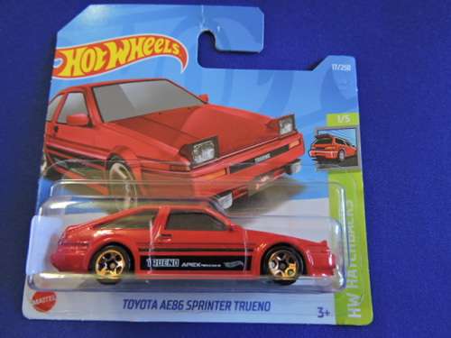 Hot Wheels TOYOTA SPRINTER TRUENO ( Red ) Short Card .