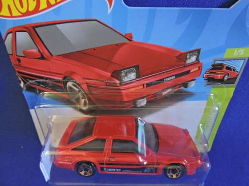 Hot Wheels TOYOTA SPRINTER TRUENO ( Red ) Short Card .
