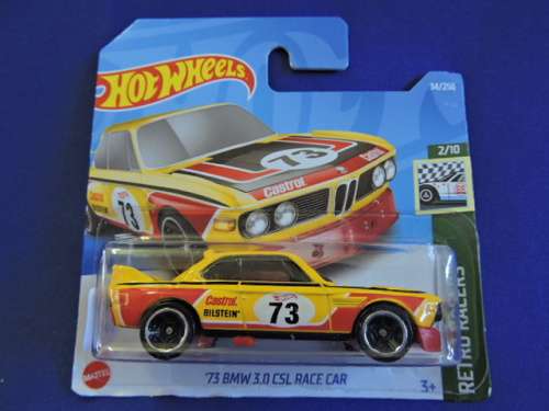 Hot Wheels BMW 3.0 CSL Race Car ( Yellow 73 )
