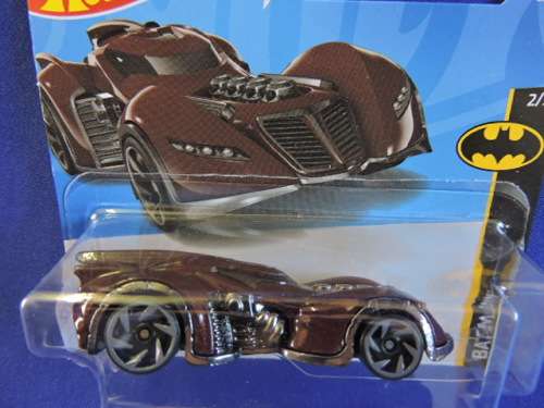 Hot Wheels BATMAM Arkham Asylum BATMOBILE ( Deep Maroon ) Short Card