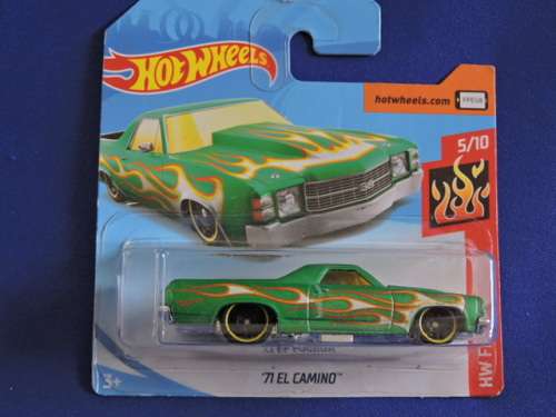 Hot Wheels Chevy Chevrolet El Camino ( Green with Flames ) # BAKKIE BONANZA # BLOW OUT CHEVY SALE #.
