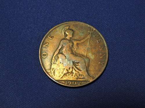 1902 British 1 Penny 1d Key Boer War date  # Crazy Bargain Coin #
