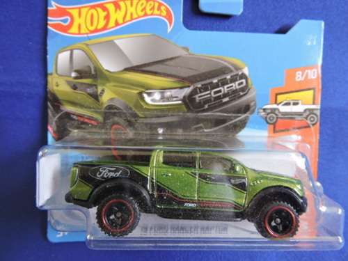 Hot Wheels FORD RANGER Double Cab Bakkie Raptor (Green) Short Card # BAKKIE BONANZA #..