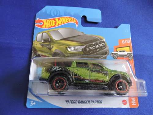 Hot Wheels FORD RANGER Double Cab Bakkie Raptor (Green) Short Card # BAKKIE BONANZA #..