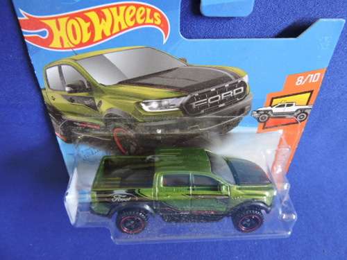 Hot Wheels FORD RANGER Double Cab Bakkie Raptor (Green) Short Card # BAKKIE BONANZA #..