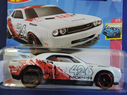 Hot Wheels DODGE CHALLENGER Drift Car  ( White Red rims ) Muscle car # HW BLOW OUT SALE #