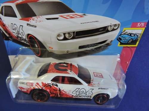 Hot Wheels DODGE CHALLENGER Drift Car  ( White Red rims ) Muscle car # HW BLOW OUT SALE #