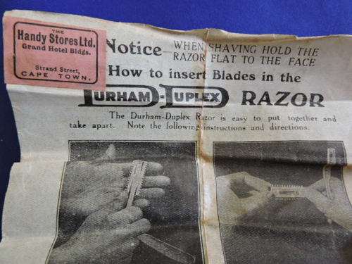 Vintage cut throat shaving razor DURHAM DUPLEX Made in Sheffield England. # SLASHED PRICE #